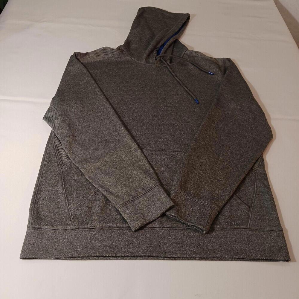 Tek Gear DryTek Men’s Gray Drawstring Pullover Hoodie Sweatshirt Size Medium